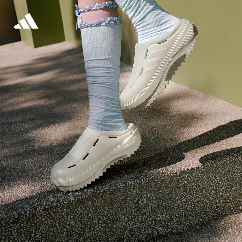 阿迪达斯 波波凉鞋 OZWAVE CLOG稳定缓震回弹厚底老爹拖鞋 JR6758