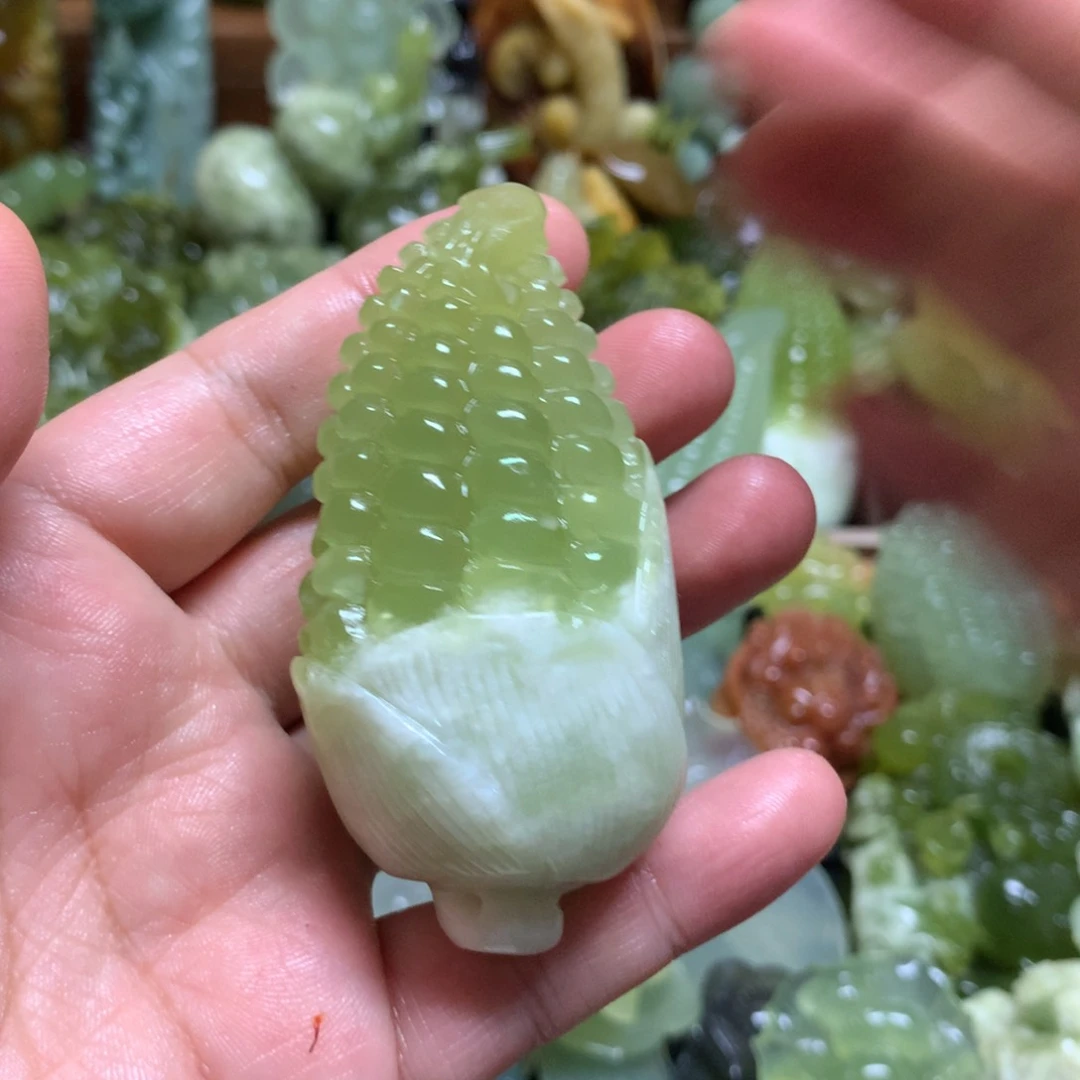 岫玉未镶嵌手把手把