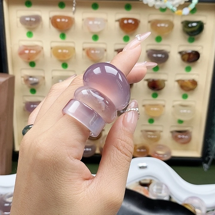 戒指未镶嵌玛瑙/玉髓?****?