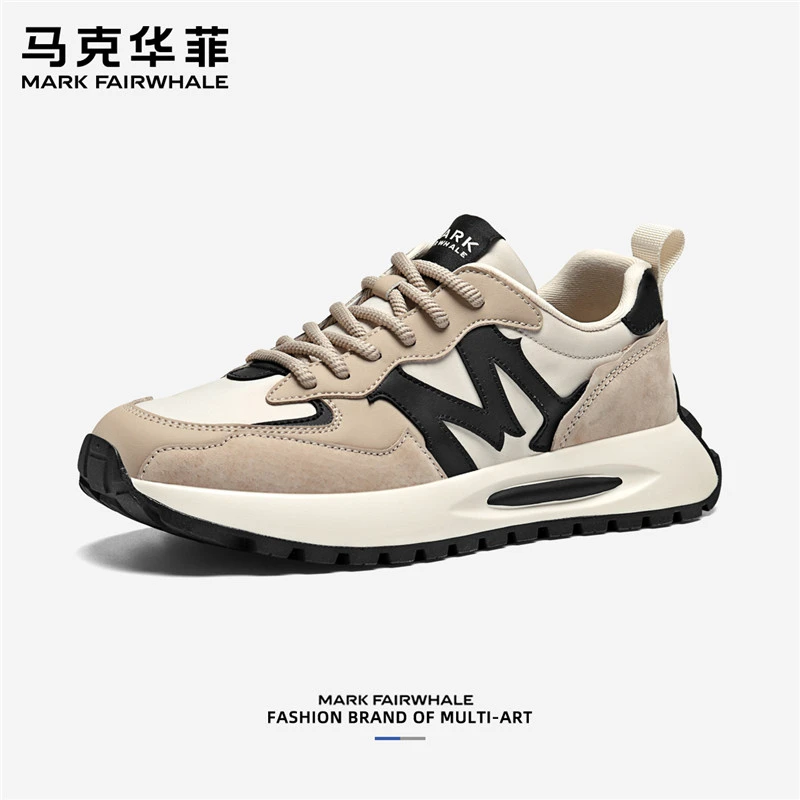 马克华菲男鞋2025秋季新款潮鞋厚底百搭休闲时尚运动低帮情侣潮流