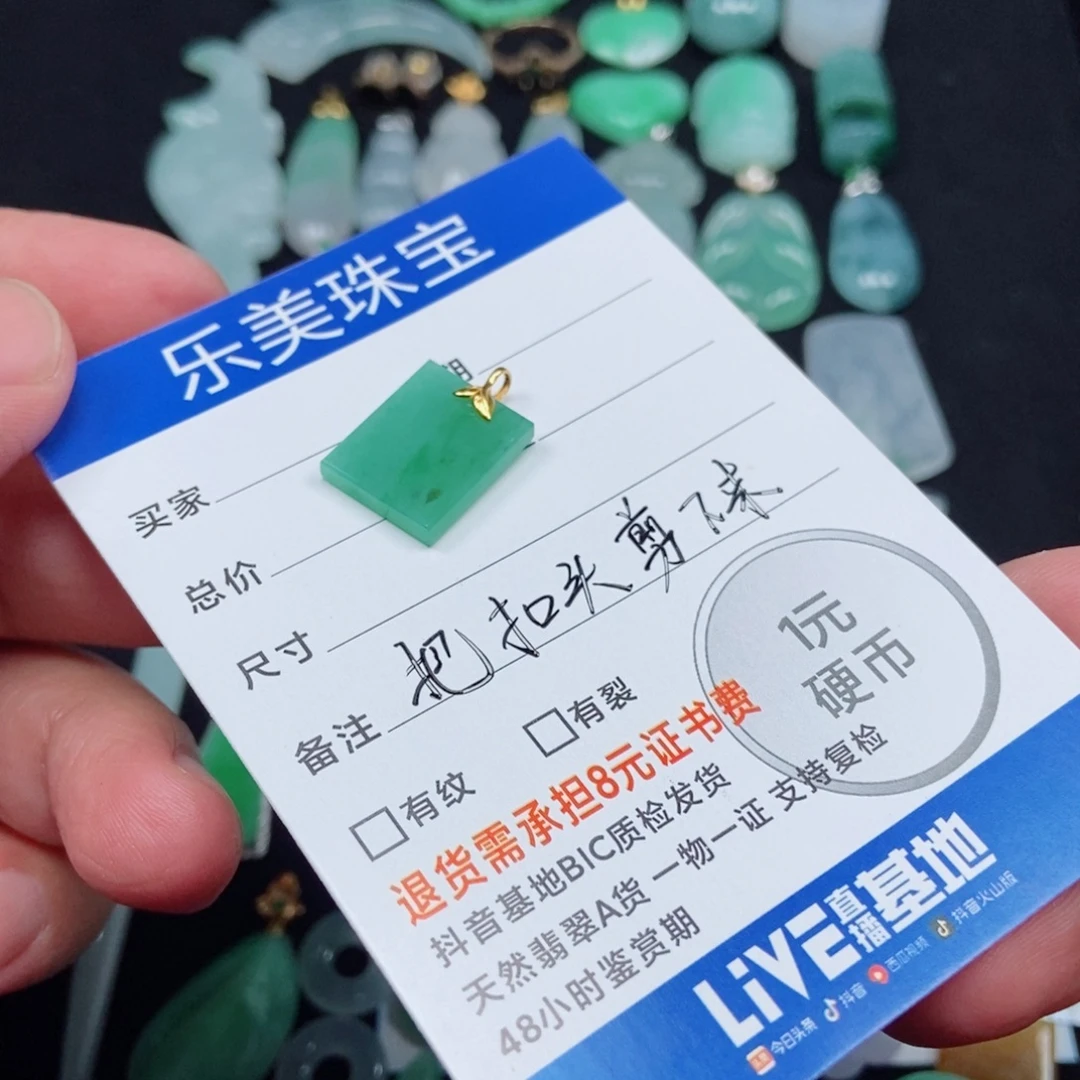 小***涛翡翠未镶嵌颈饰无氏牌