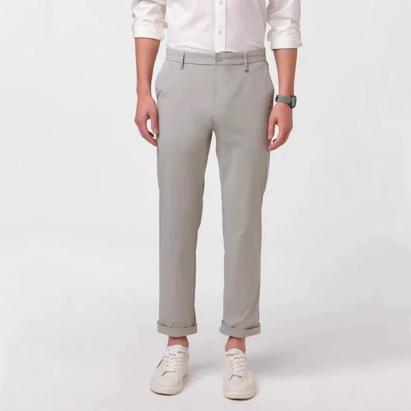 SC25434男士春夏简约轻商务通勤舒适高弹速干梭织长裤