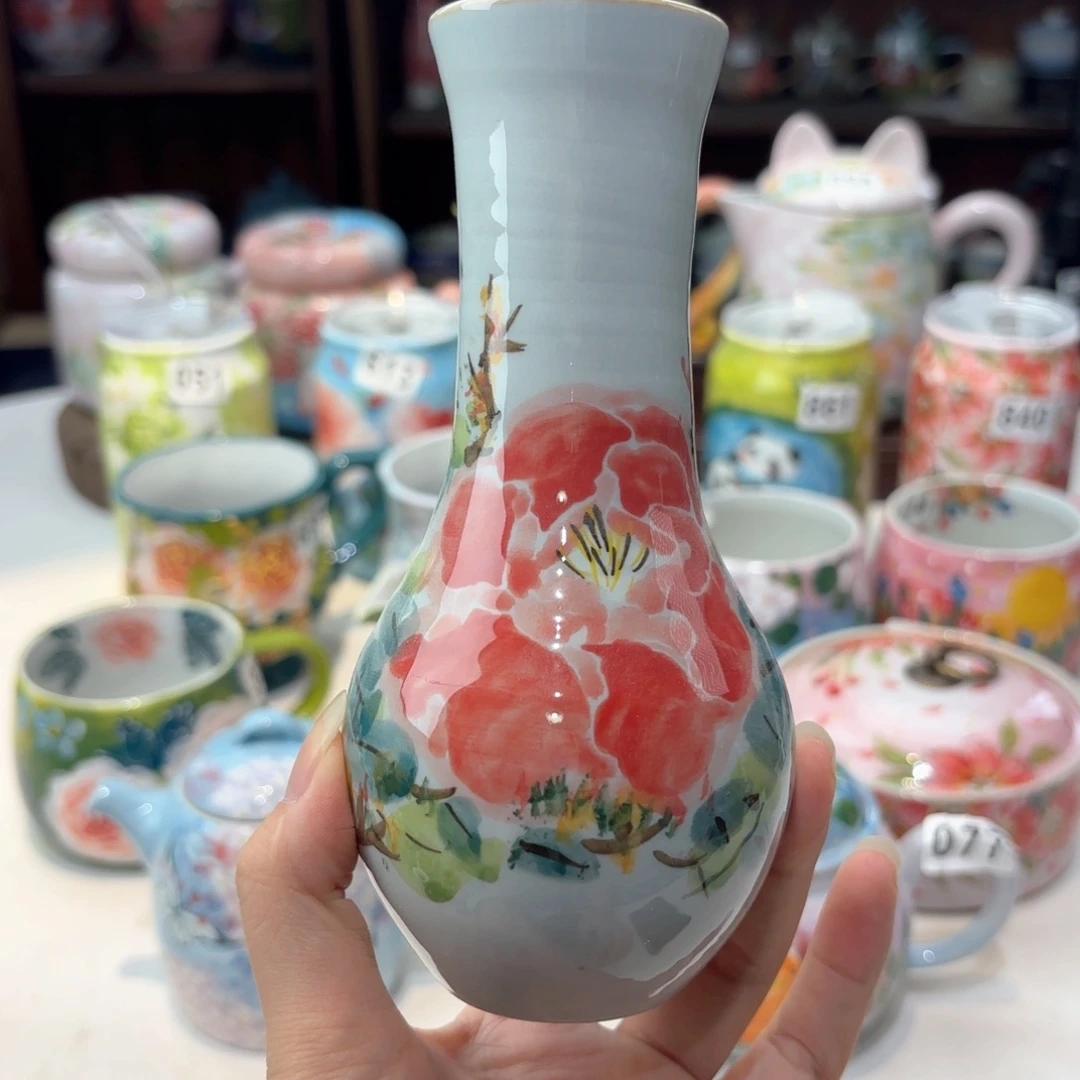 景德镇手绘高温釉下彩陶瓷茶具
