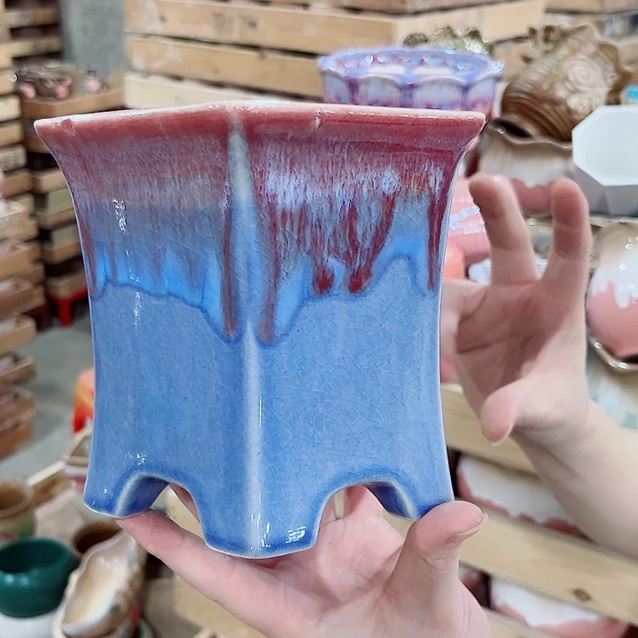 有孔.凑单10元陶瓷花盆发货！