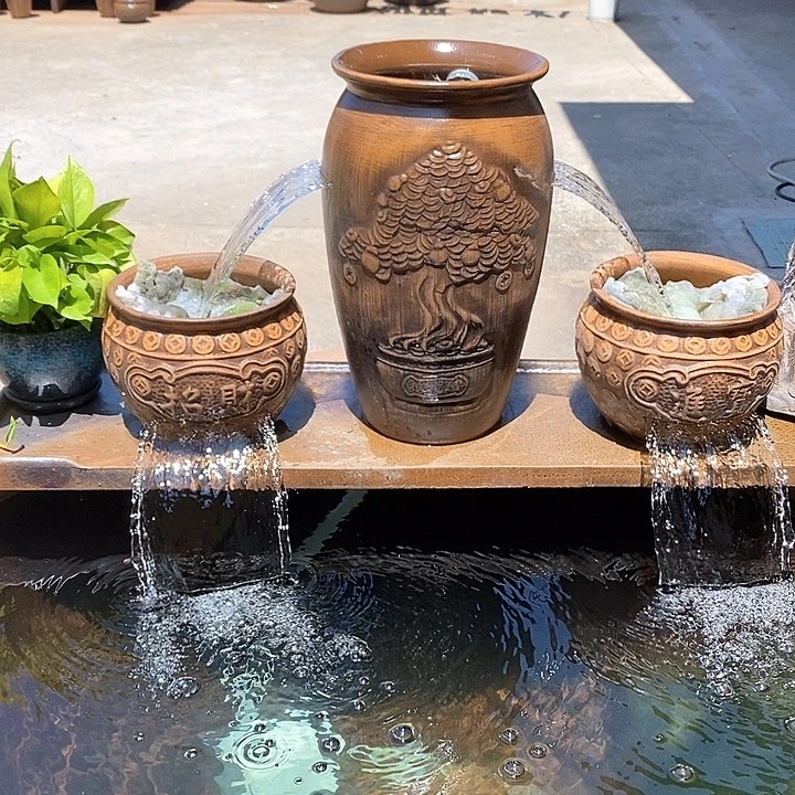 陶土水泵55w，大弯头，摇钱树，招财进宝2个