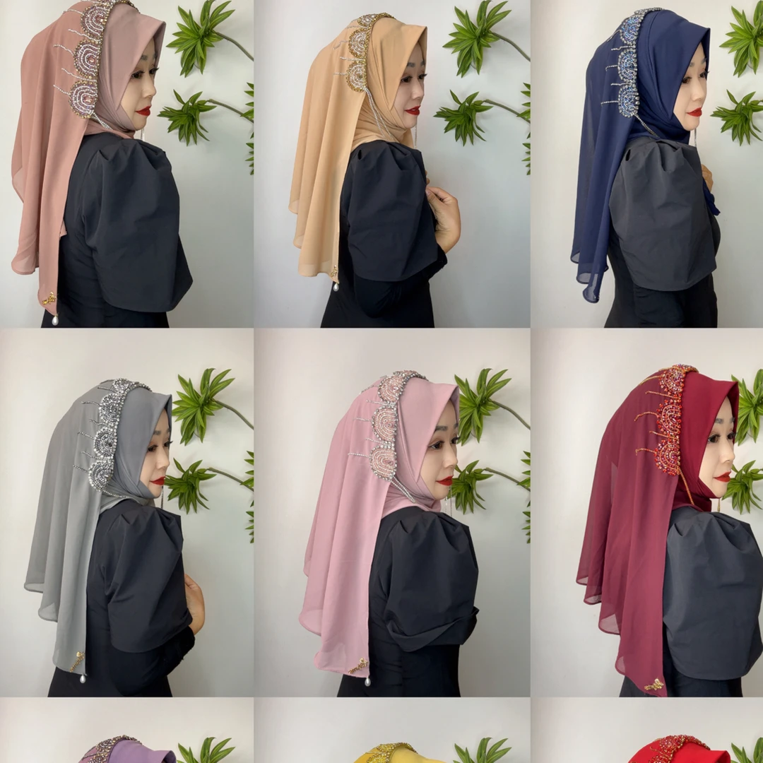 新品项链水钻拼接绕巾