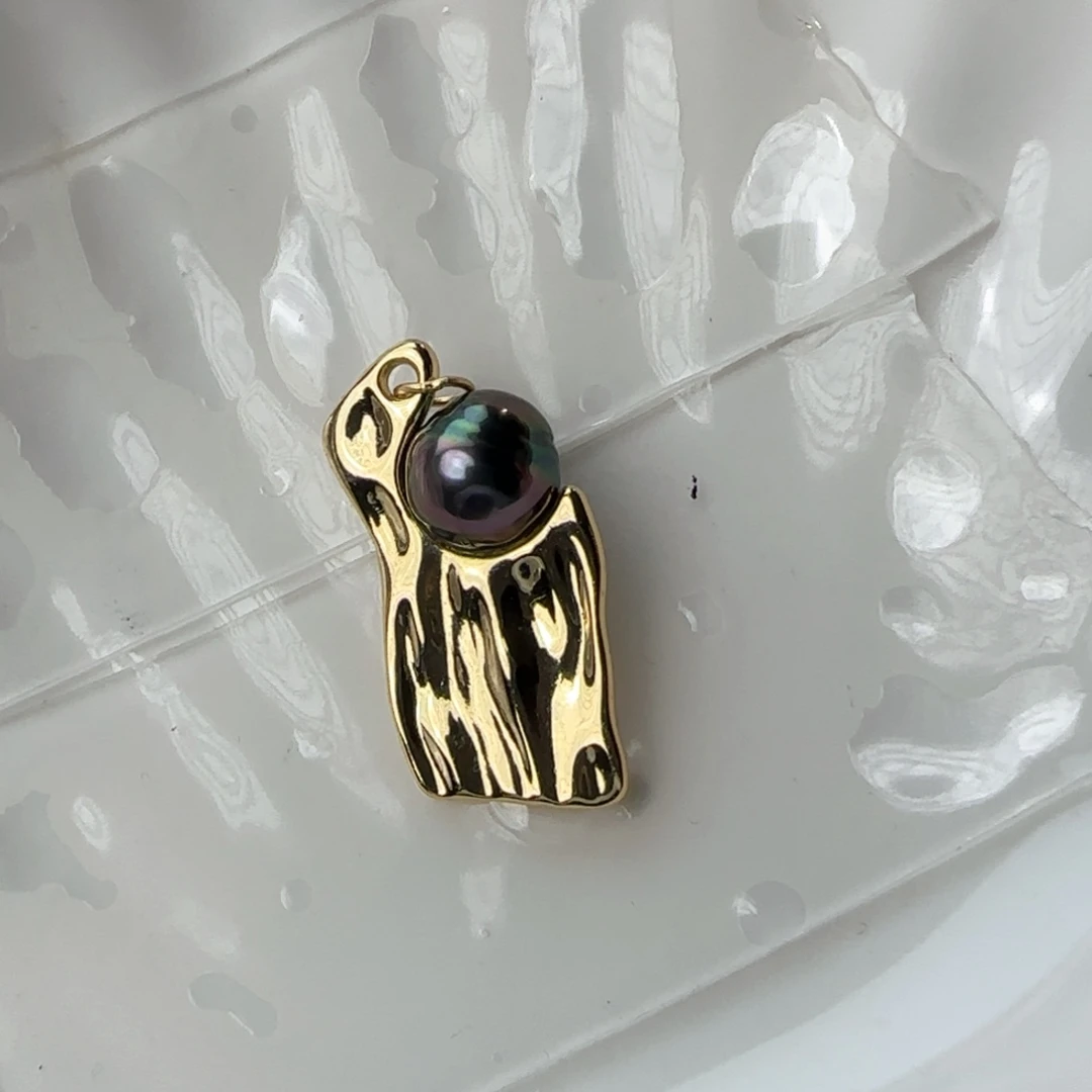 海水珍珠银S925镶嵌颈饰