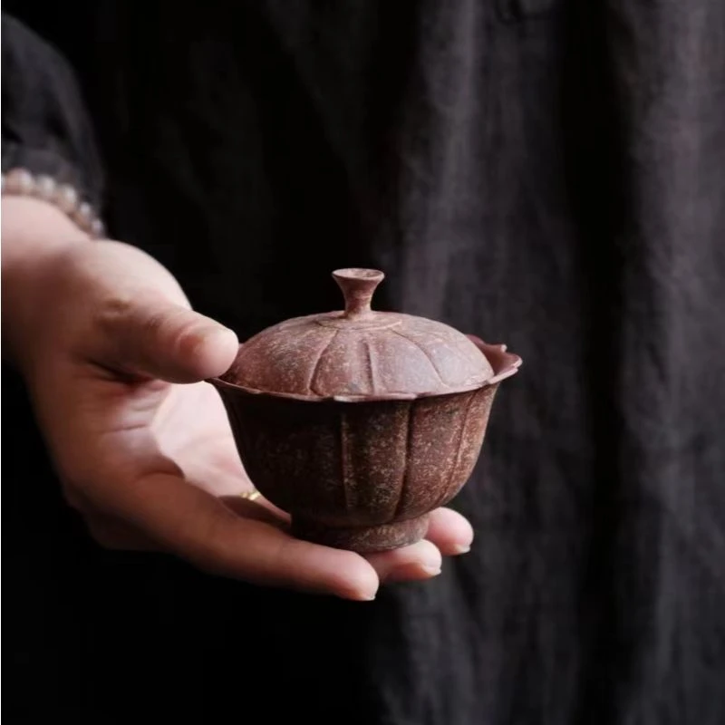 喜物 半斋敦煌花口盖碗