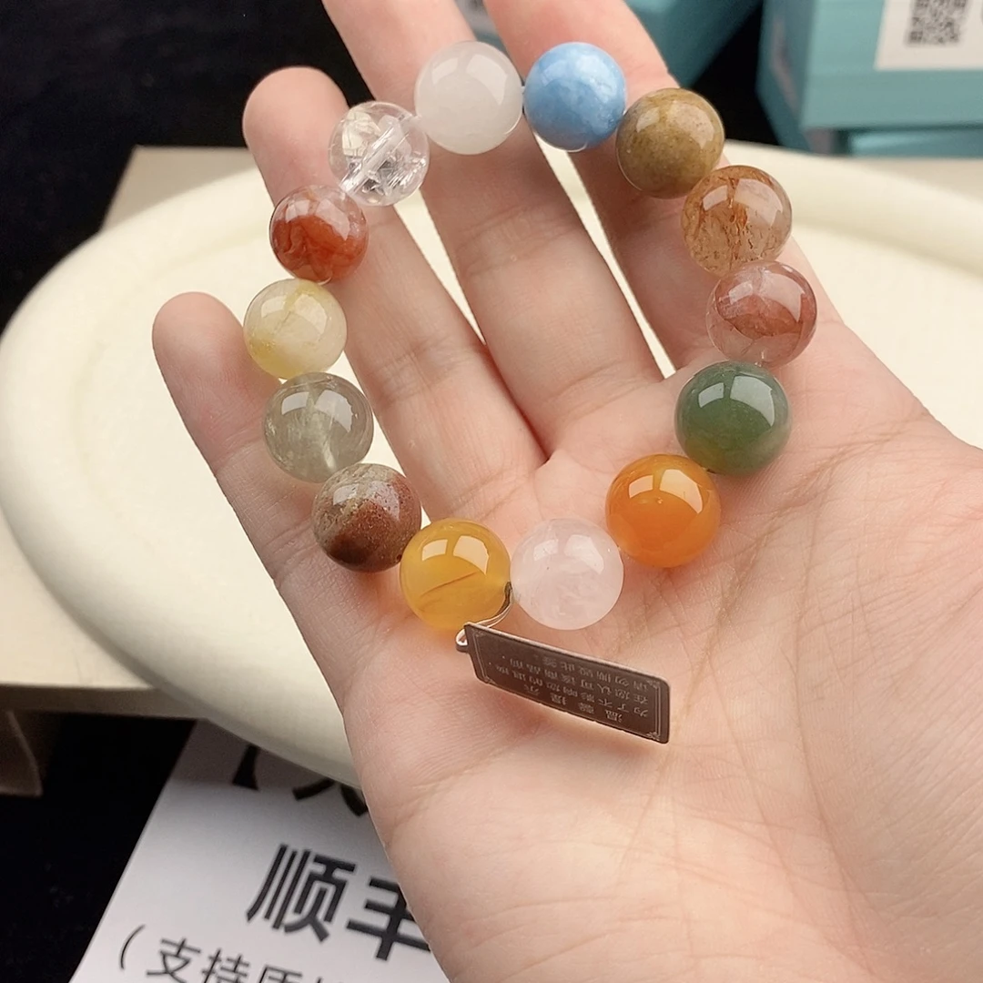 银S925镀金镶嵌手链水晶