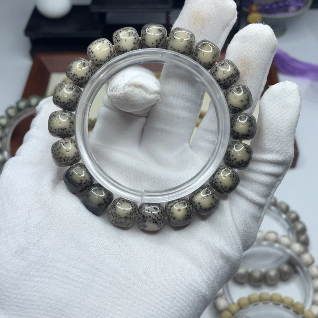 星***.星月菩提手串11×10绿幽灵黄金瞳大眼睛B10