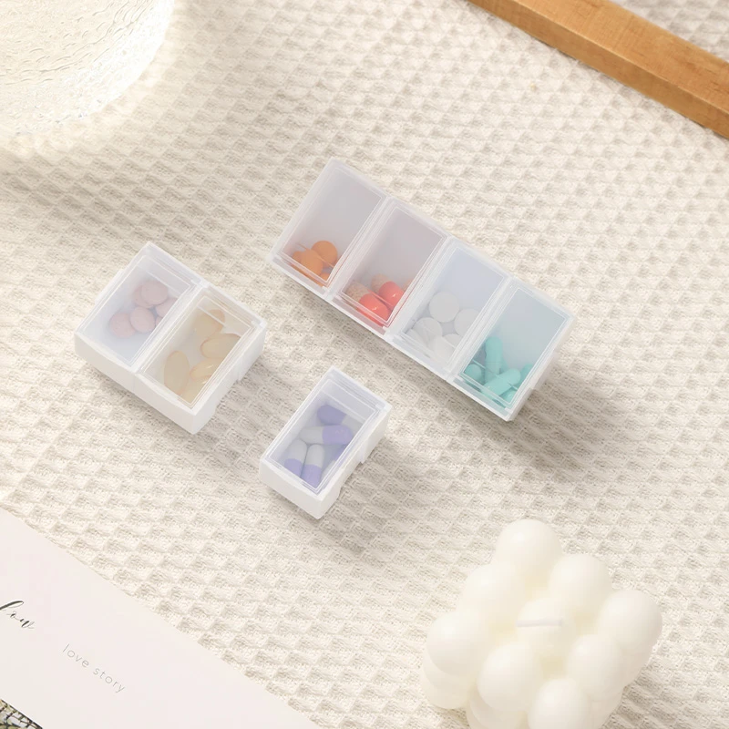 可拆分迷你小药盒便携七格可拆卸药盒迷药丸收纳盒药丸分配盒