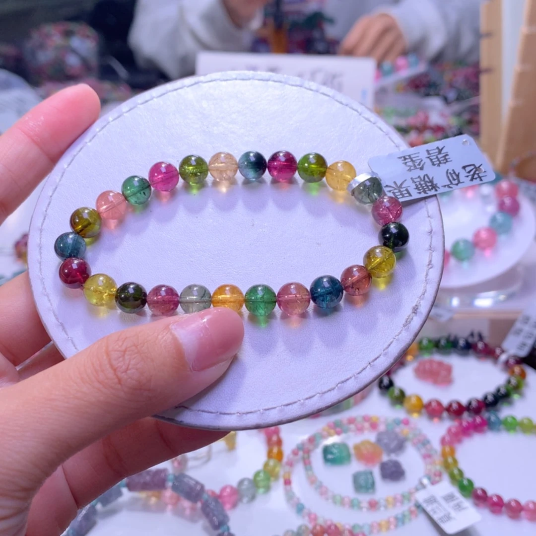 【闪购商品】未镶嵌手链碧玺7.7mm左右