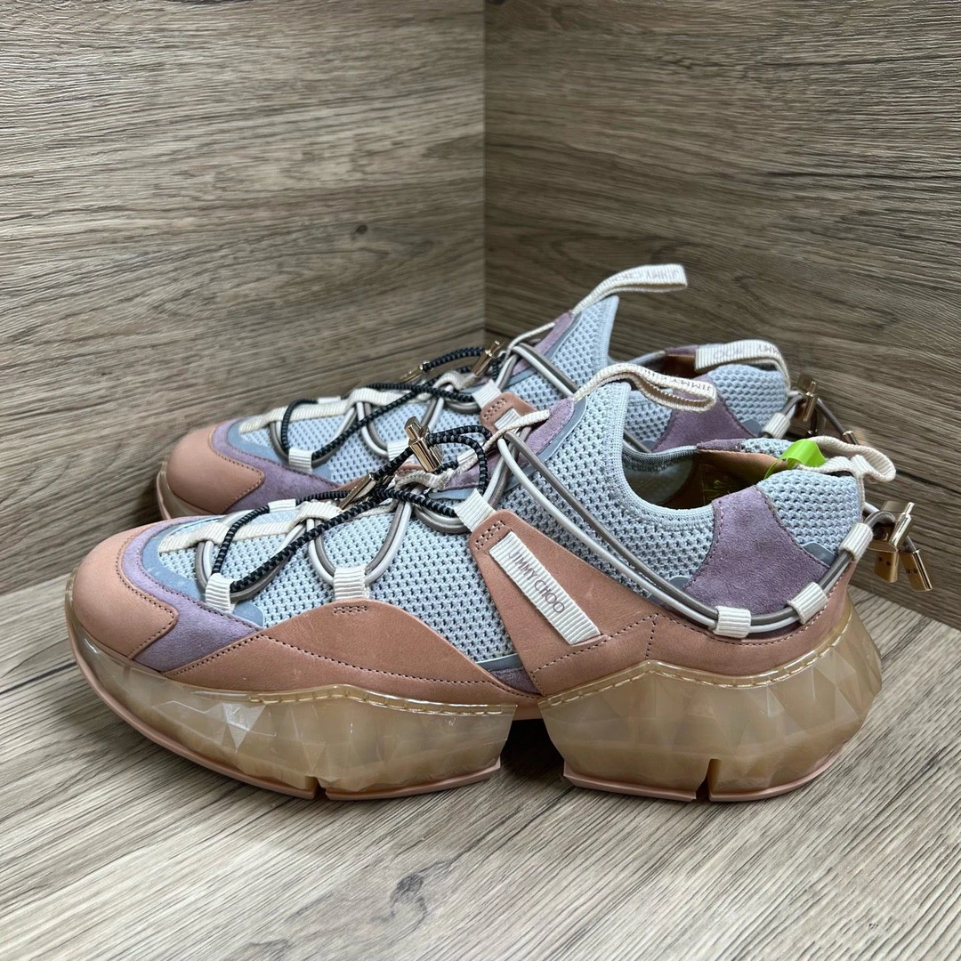 未使用 JIMMY CHOO/吉米周 Diamond 灰紫水晶鞋 41码/原盒防尘袋