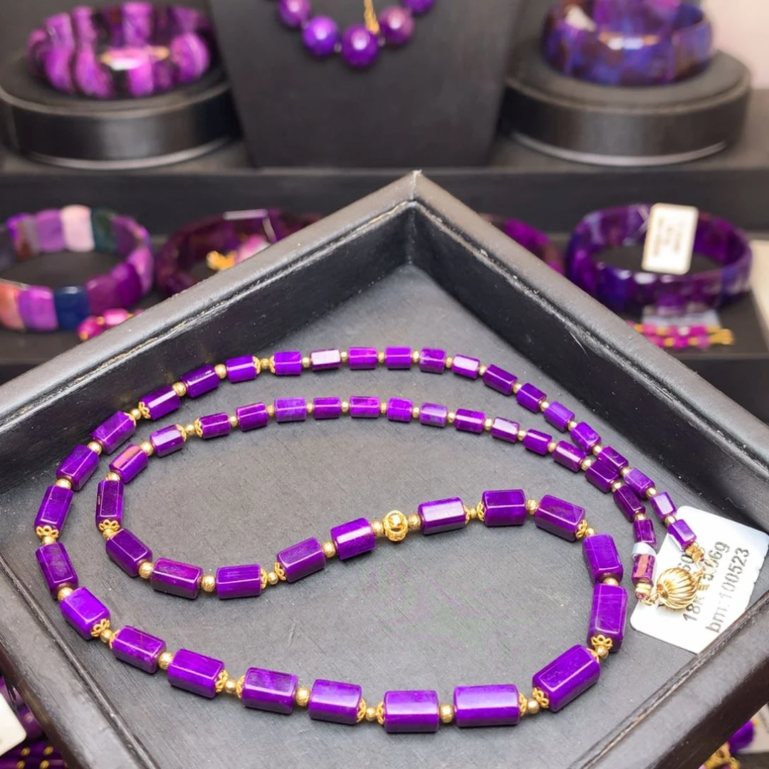 18K金镶嵌苏纪石（舒俱来）项链