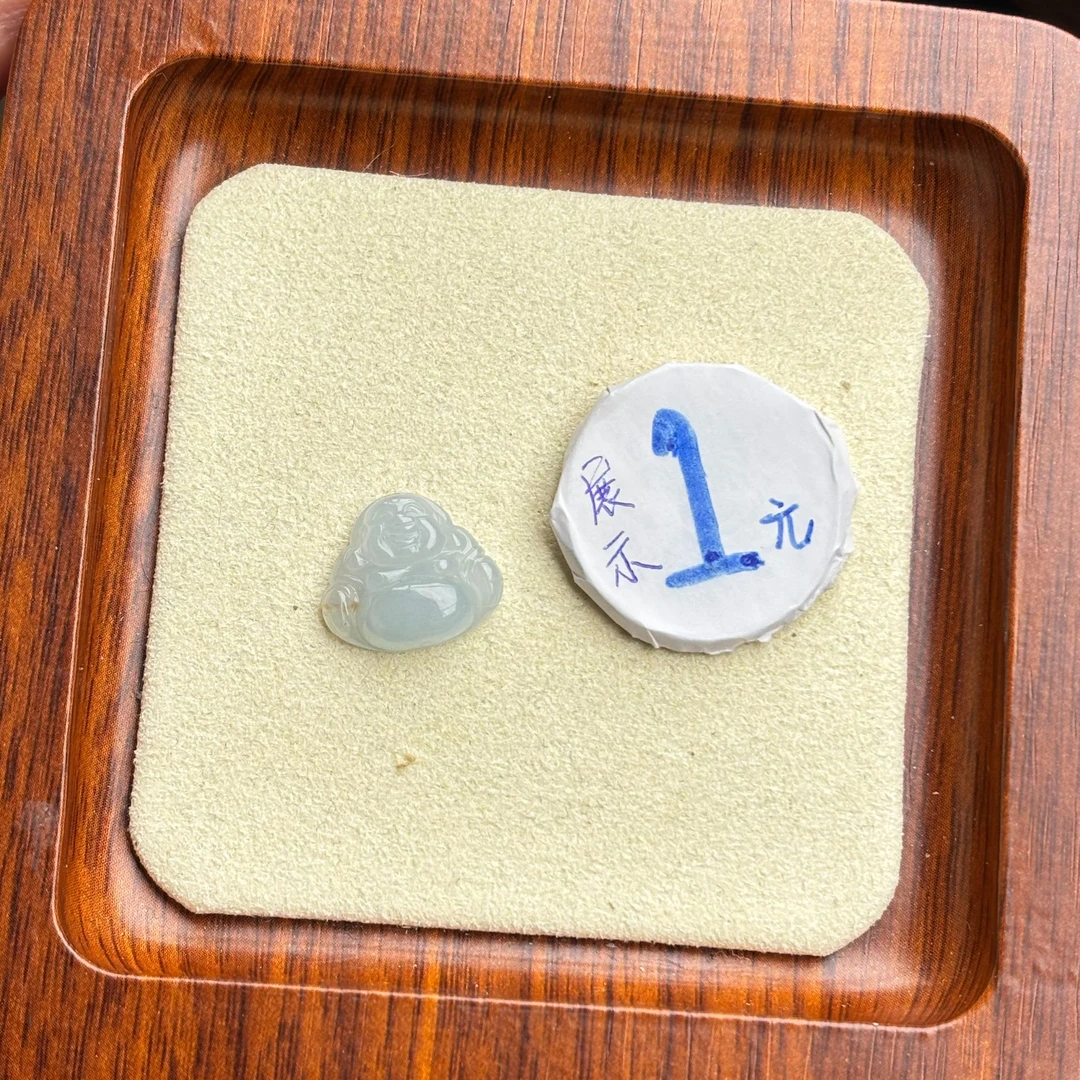 天然缅甸A货翡翠迷你佛公