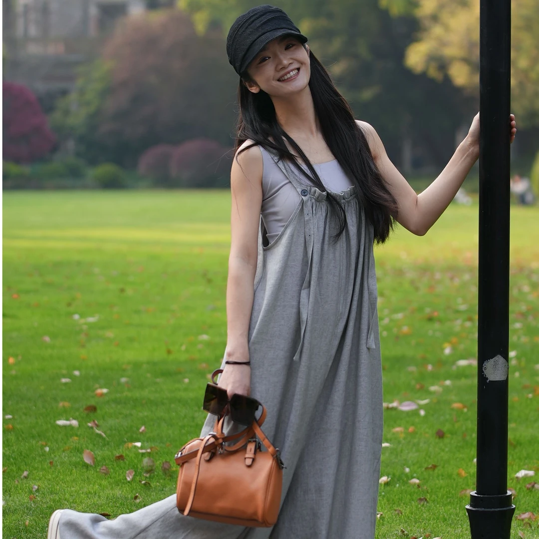 CHUN·「玛德琳花边落地背带裤」气质时尚休闲日常百搭简约夏季显瘦