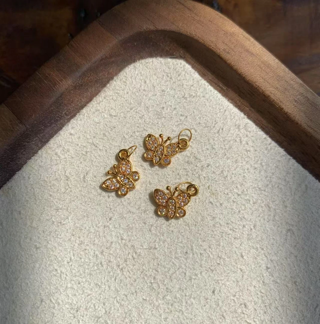 【山玥珠宝】18k精致轻奢风百搭蝴蝶 小滴溜款（多样性发货1件）