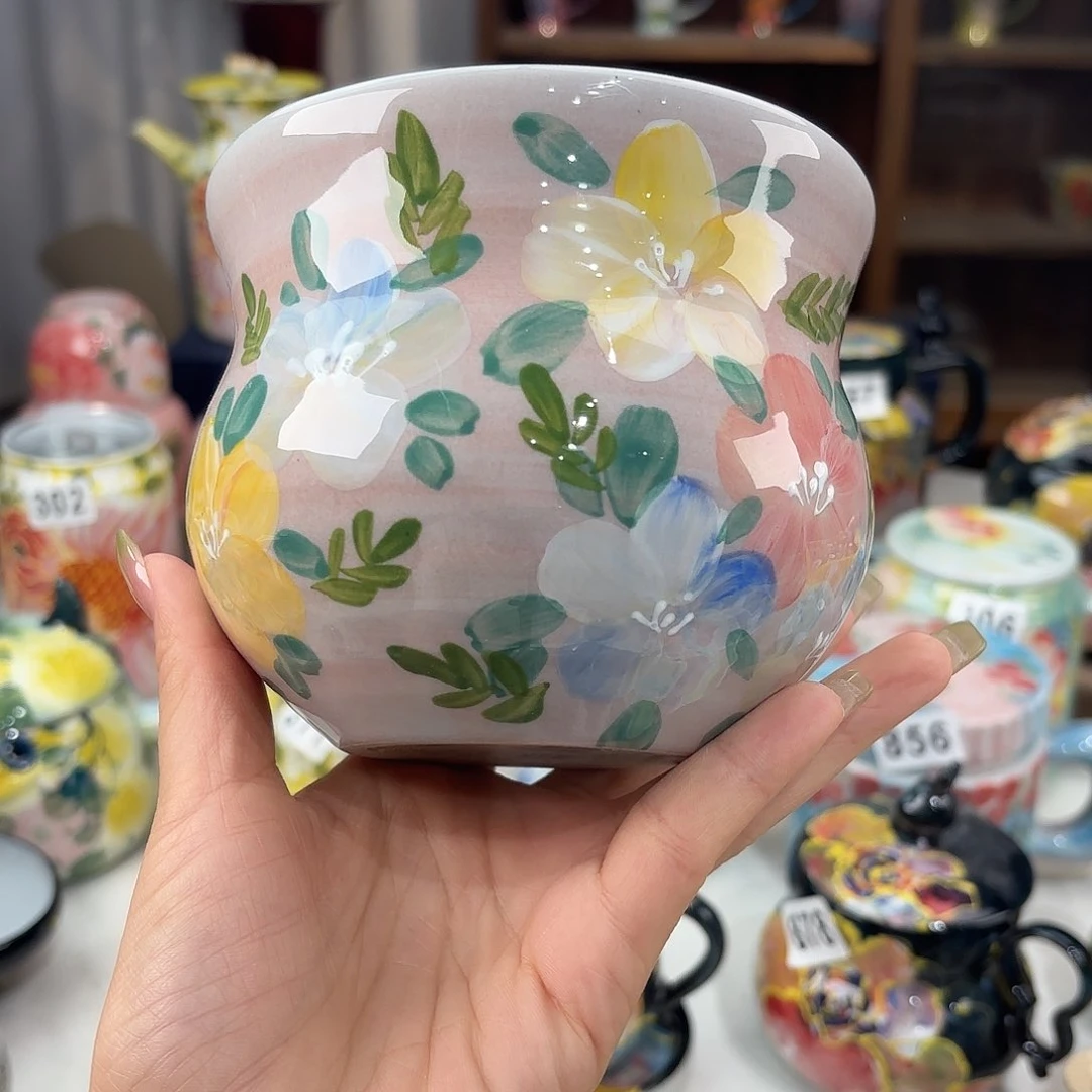 景德镇手绘高温釉下彩陶瓷茶具
