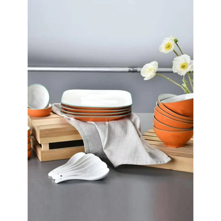 D-高温瓷碗碟盘餐具22件套