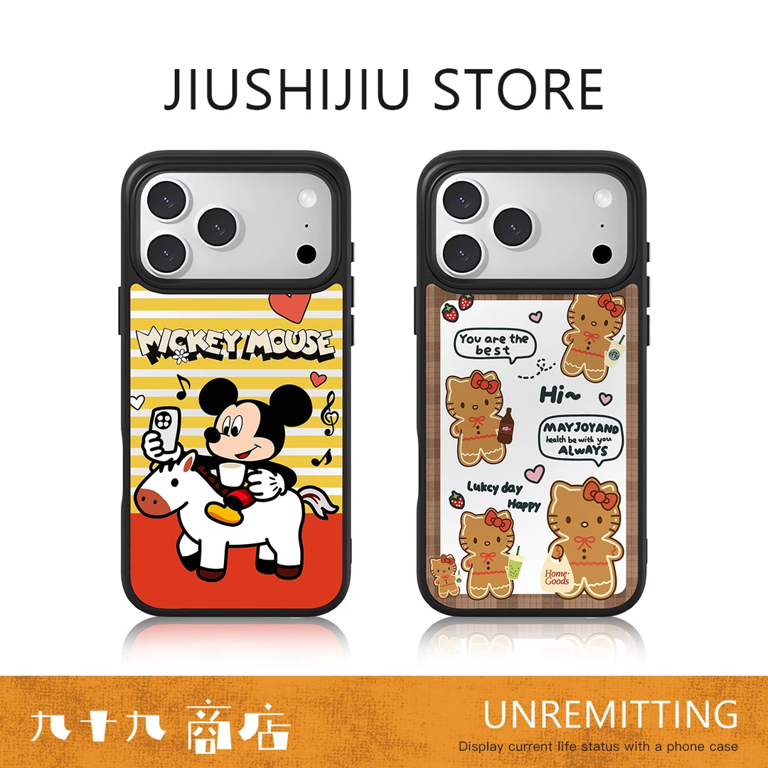 JIUSHIJIU商店磁吸姜饼人KT猫适用于iphone17/16/15苹果手机壳
