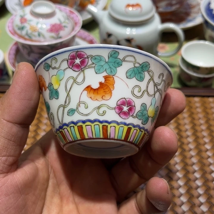 纯手绘精品盖碗杯