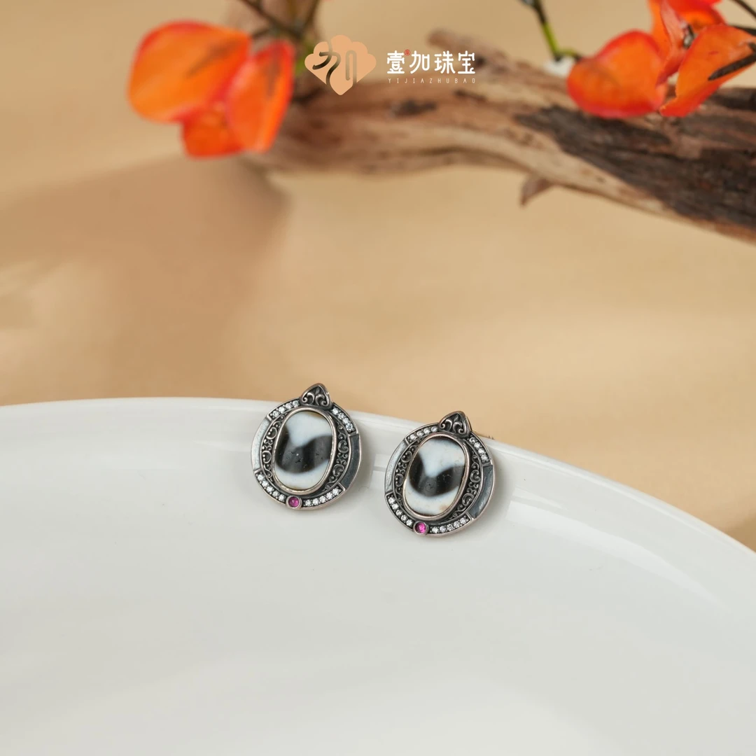 壹加小青|银镶牙牙耳钉多样性发一0452WW