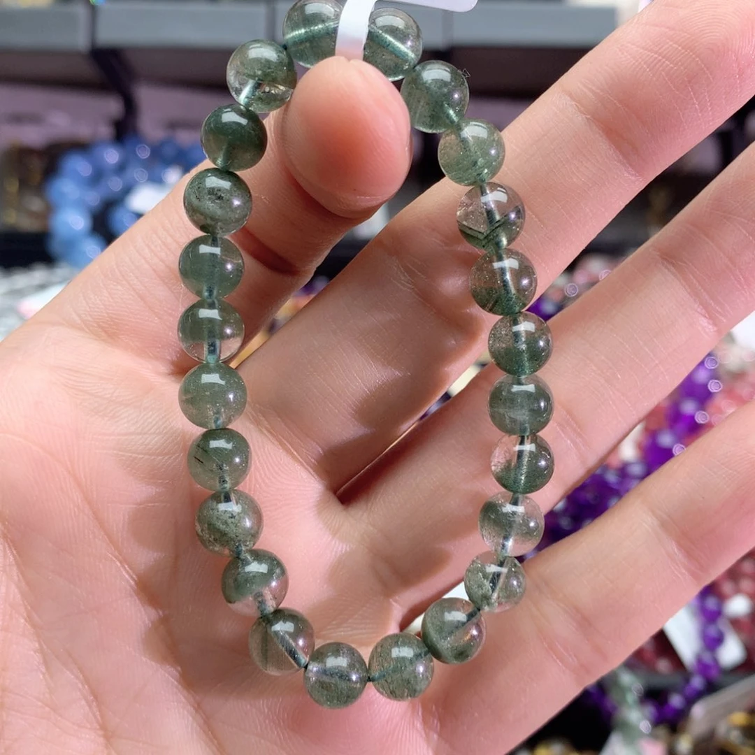 水晶手串未镶嵌?****期绿幽灵手链7