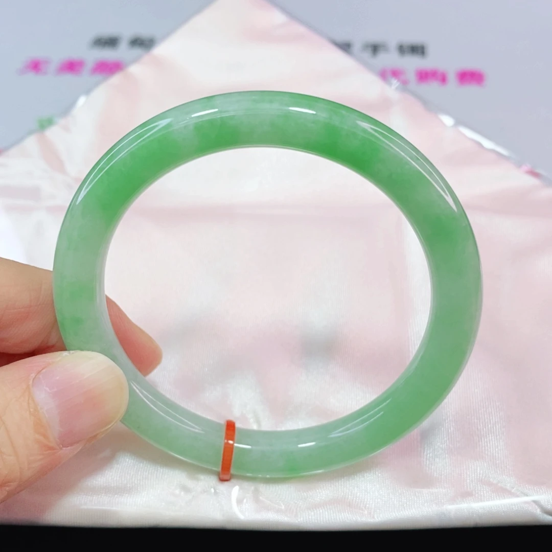 未镶嵌手镯翡翠54.5圈口圆条