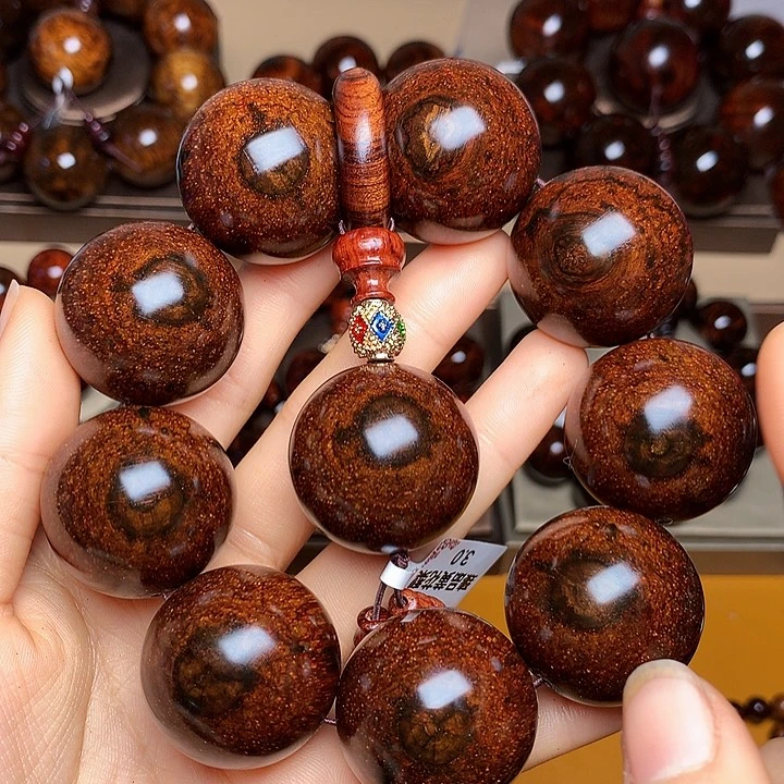 花梨木类手串/手链黄花梨风化料老挝花梨土埋料3.0