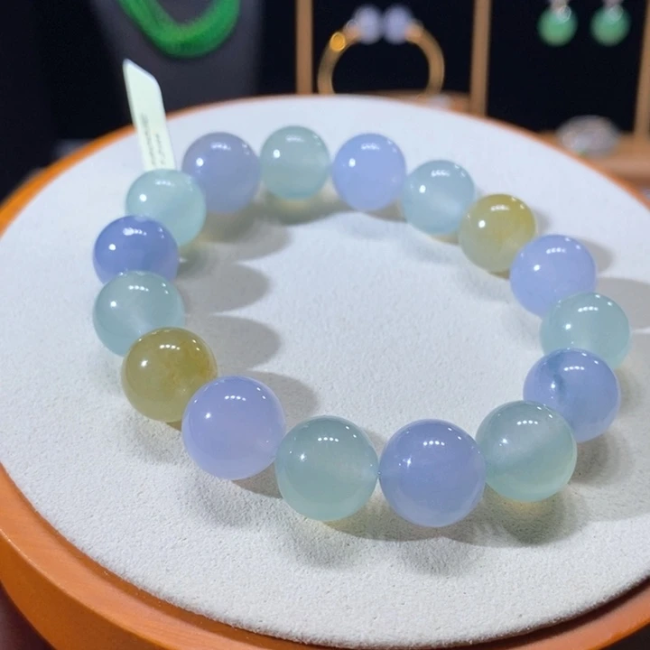 翡翠未镶嵌吊坠(不含链)翡翠碧海蓝天手串