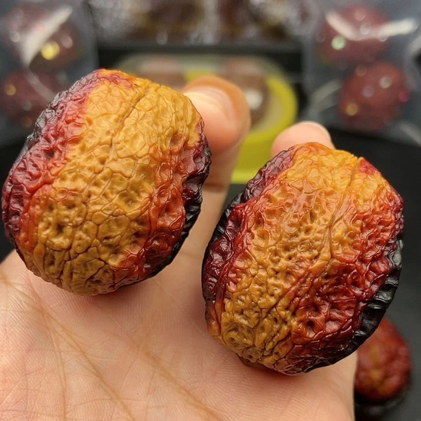【闪购商品】把件文玩核桃38尺饕餮金蟾