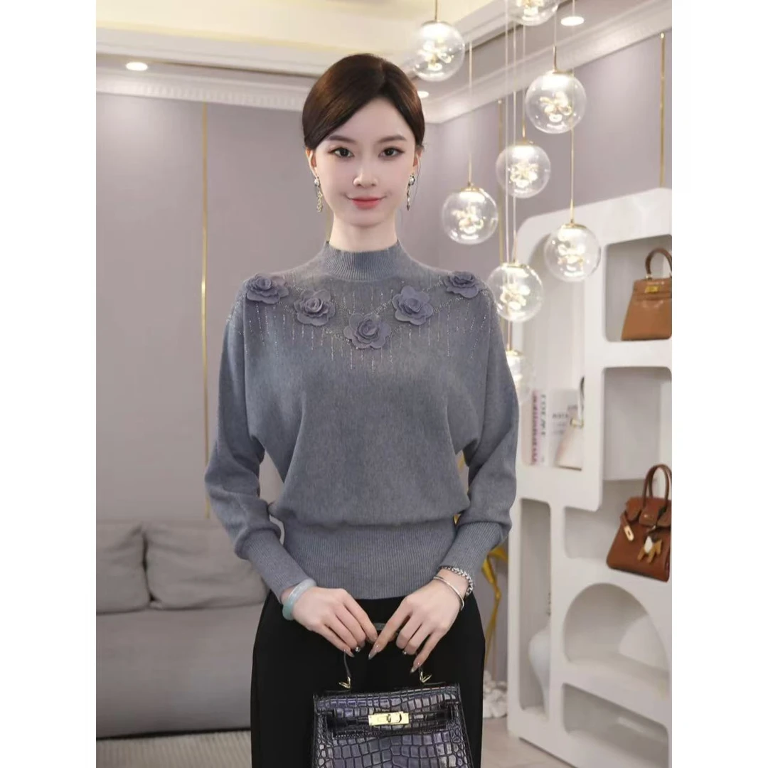 2026秋冬季新款爆款【QQ-1274JR】含绵羊毛老钱风软糯打底针织毛衣