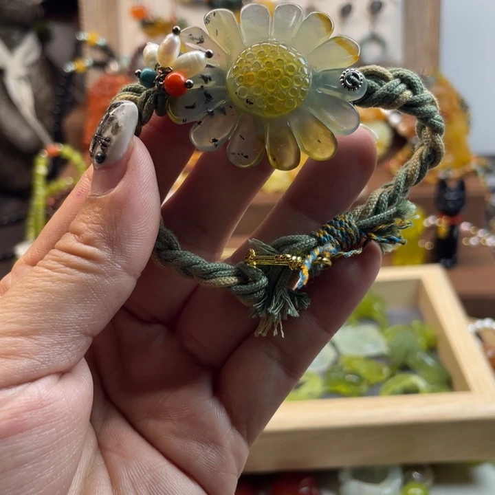 蛇纹石玉手链未镶嵌