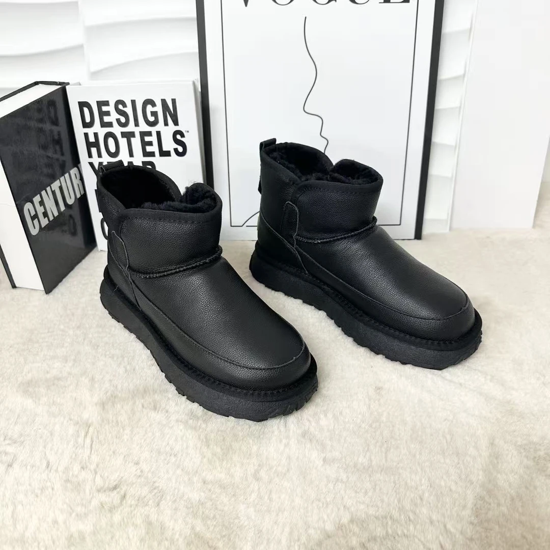 新款气质百搭潮流男士{羊毛}休闲雪地靴/GXL/A55