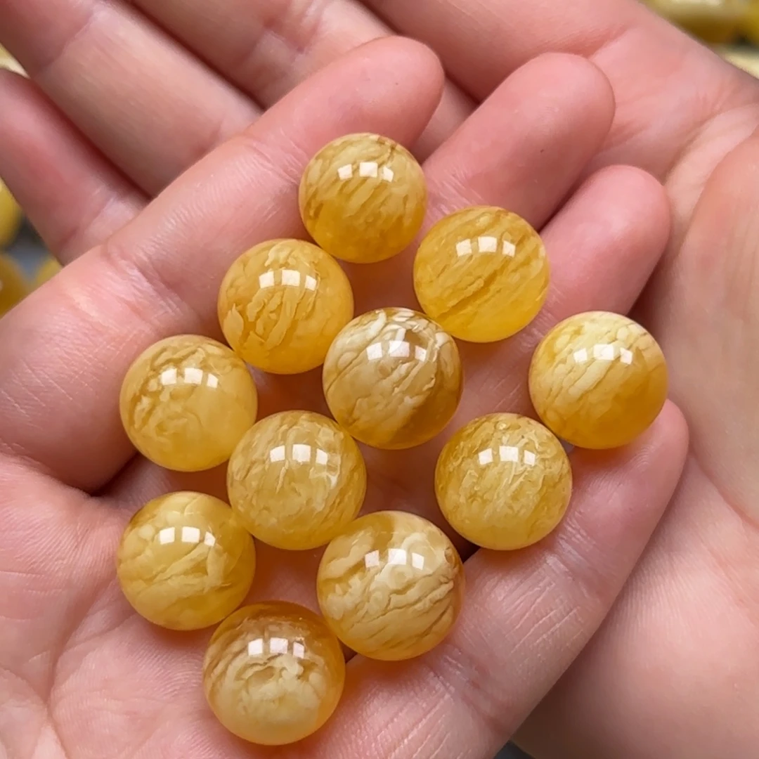 闲***房未镶嵌琥珀珠宝奇石俄料虎皮纹妖花珠