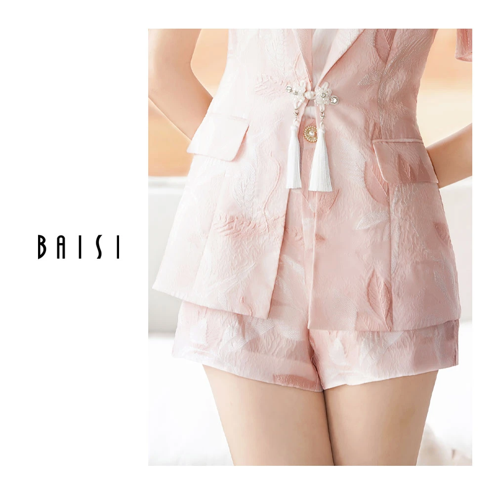 BAISI/百丝洋气时尚衣服气质显瘦休闲短裤夏季百搭修身薄款高