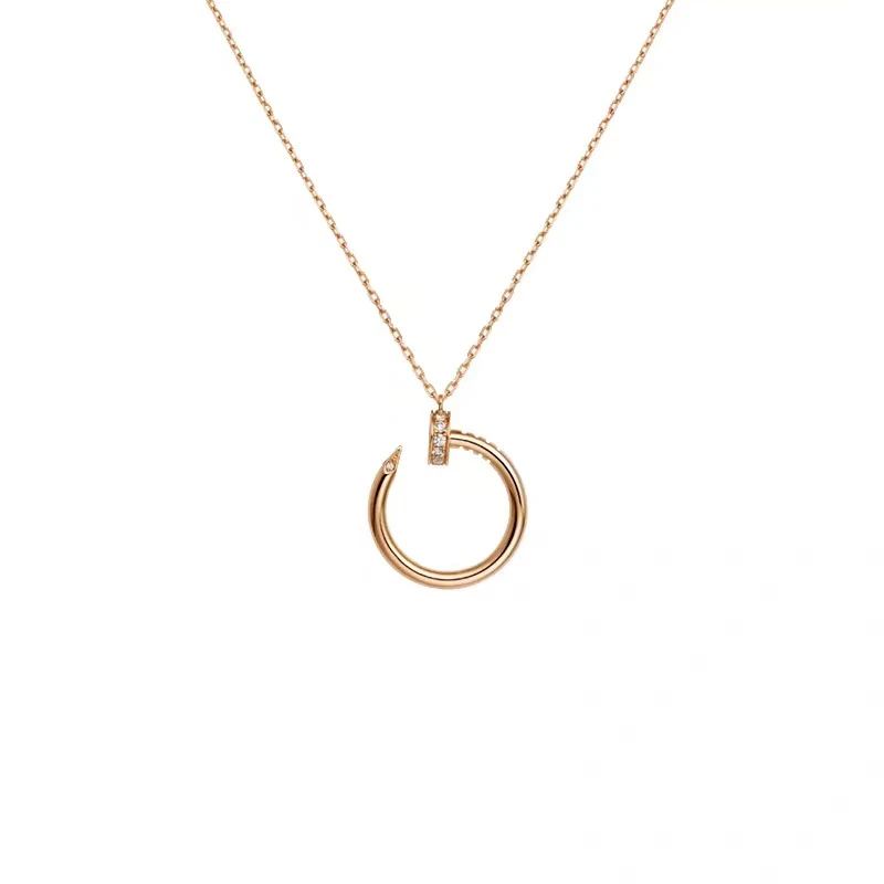 99新 Cartier/卡地亚 99新卡地亚18K金钉子头尾镶钻项链