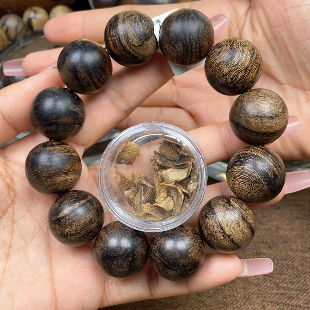沉香碎屑沉香云*➕沉香佛珠越南芽庄白奇楠虎皮瘿子瘤疤
