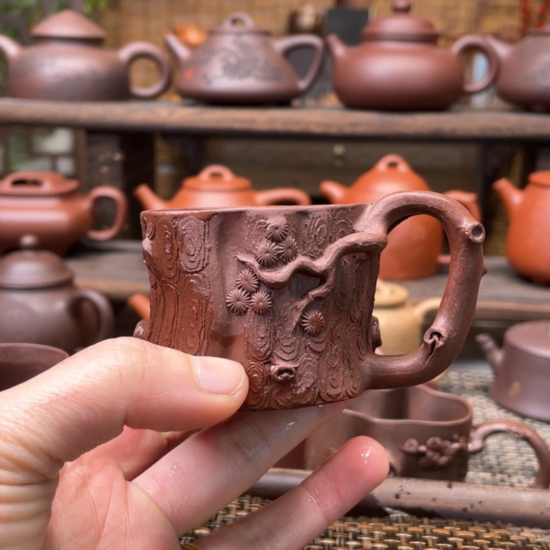 紫砂茶壶宜兴原矿紫砂手工制60