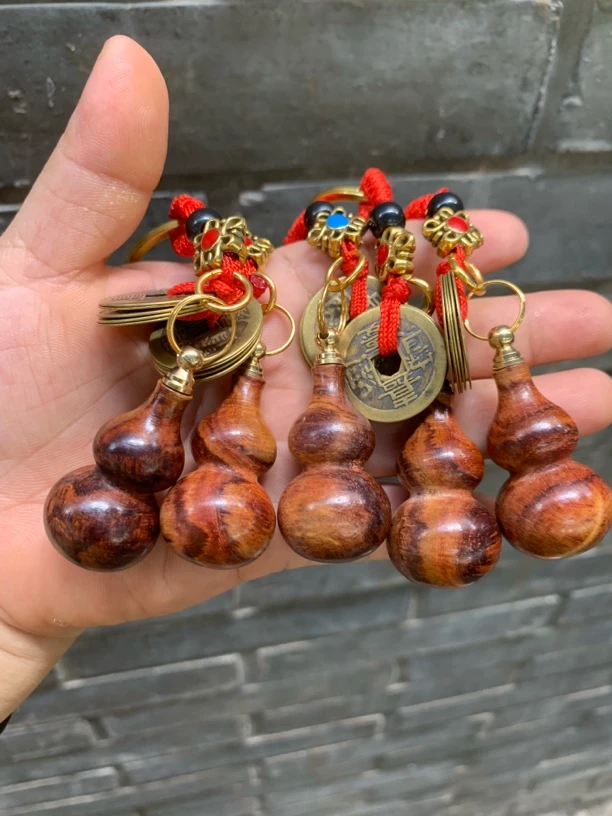 黄花梨小葫芦挂扣可作钥匙扣