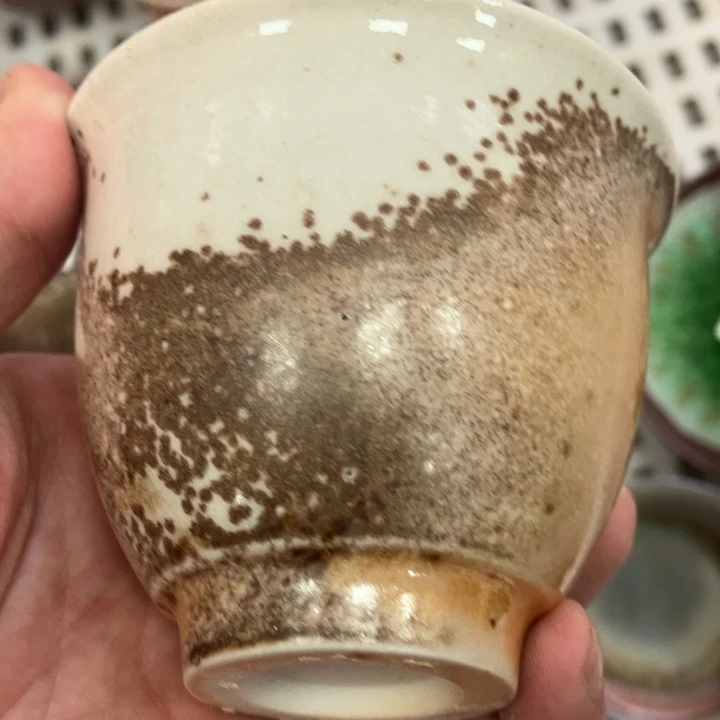 柴烧茶具茶杯大放漏