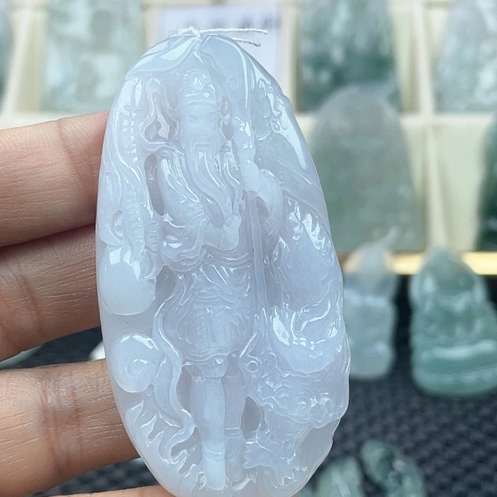 颈饰未镶嵌翡翠用****1天然翡翠玉龙关公