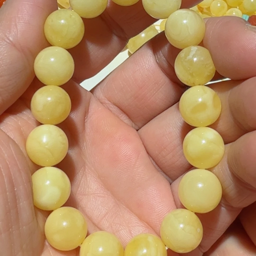 蜜蜡手串未镶嵌琥珀蜜蜡手串11mm+