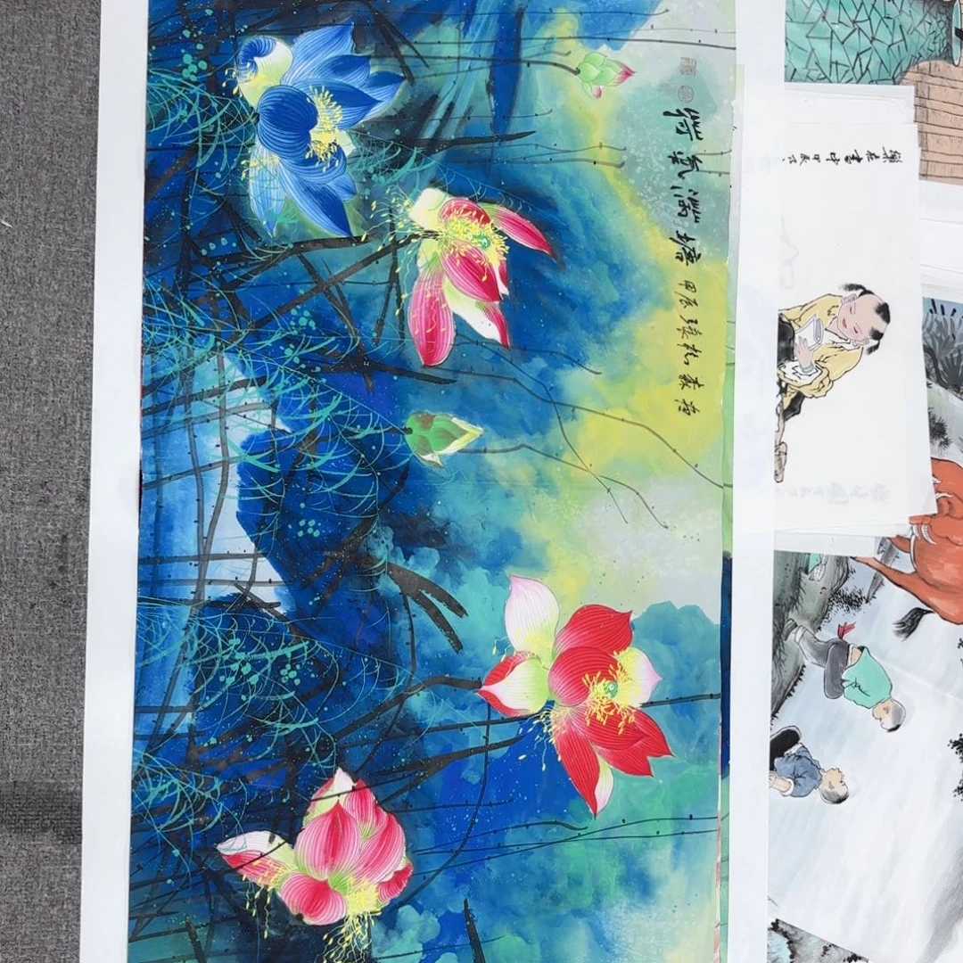 国画国画作品多次