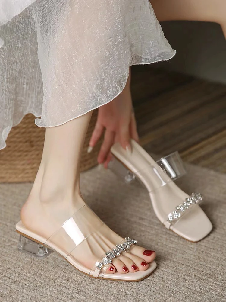 专拍链接。水晶拖鞋289