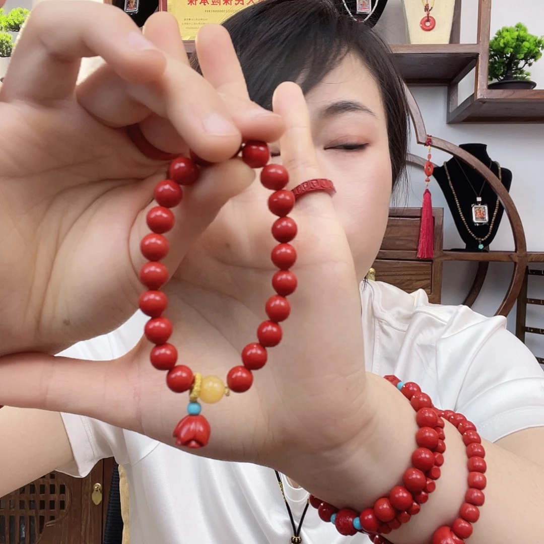 天然辰砂黄色换成龙珠