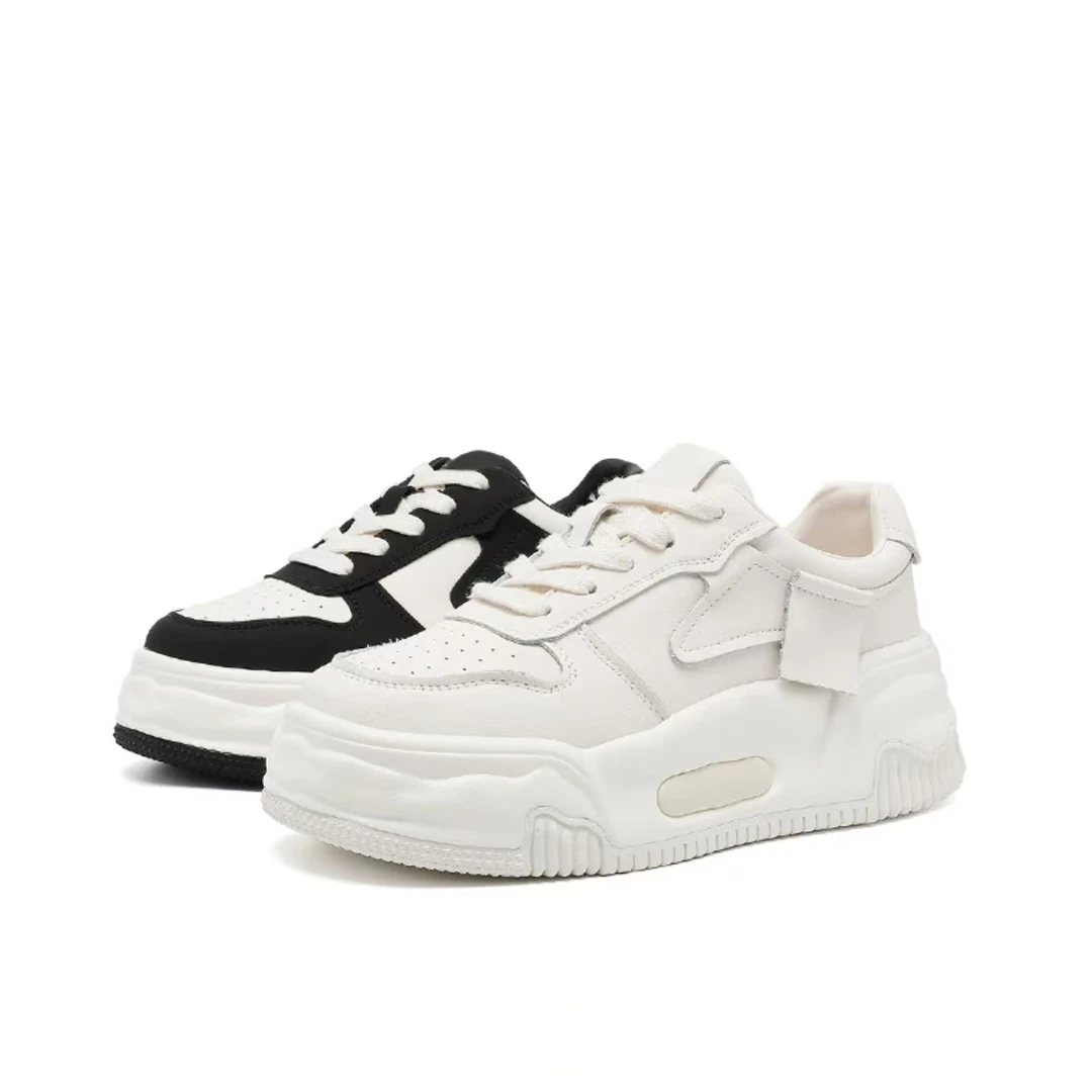 【棉花糖】2025休闲板鞋时尚厚底女鞋春季低帮潮流休闲鞋L60