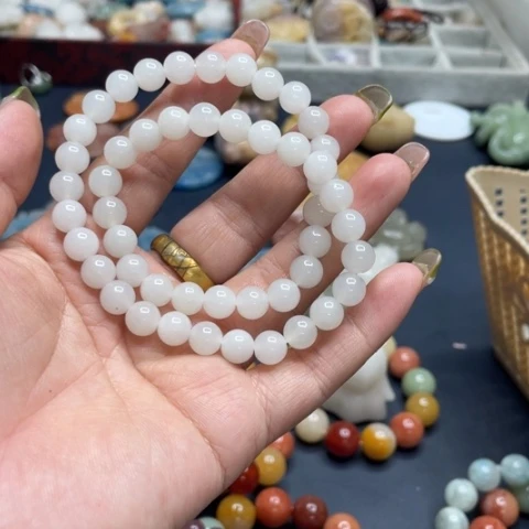 合金石英质玉（黄龙玉）手链
