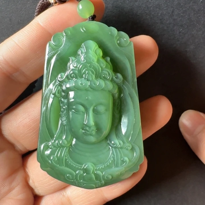 吊坠(不含链)未镶嵌和田玉（碧玉）