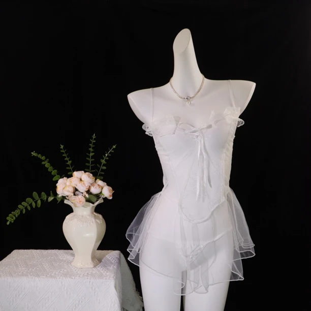 「雾纱密语」蕾丝吊带睡裙